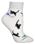 Black Cats Playing on white LW548