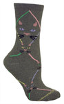 Colorful Cat Faces dk. gray PH970