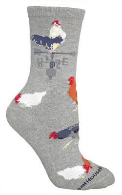 Roosters on gray PH986