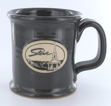 14 oz Handcrafted Stoneware Mug with Stowe Logo and Historic Church(Available in 4 Colors!)