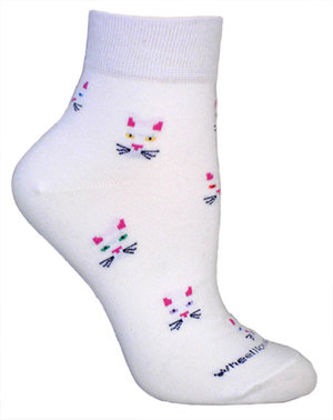 Cat Faces white LW547