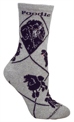 Poodle, Black on gray PH1081
