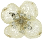 Mesh Puff Flower Clip