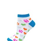 Heart Paw Repeat Metallic/White