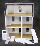 Ready-to-Decorate Vermont Farmhouse Dollhouse in Yellow