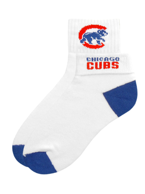 Chicago Cubs Short Crew Roll Down Sock