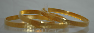 Hammered Brass Bangles (3)