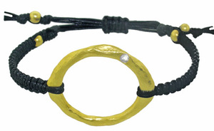 Gold Cirlce Weave Bracelet