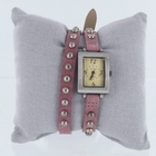 Studded Leather Wrap Watch (3 Colors)