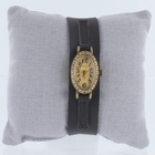 Oval Faced Leather Watch