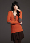 V Neck with Elbow Patches