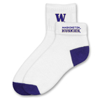Washington Huskies Short Crew Roll Down Sock