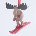 Skiing Moose Ornament
