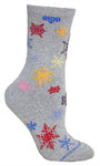 Colorful Snowflakes on gray PH1116