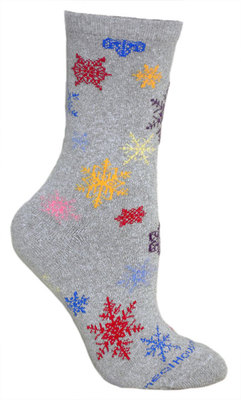 Colorful Snowflakes on gray PH1116