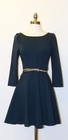 Blue Dress w/Scoop Back