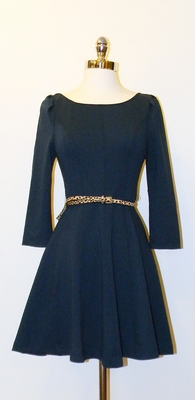 Blue Dress w/Scoop Back