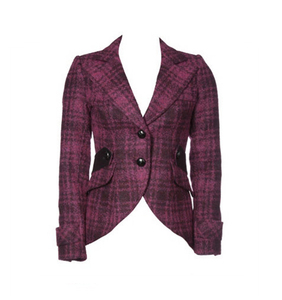 Magenta Plaid Riding Jacket