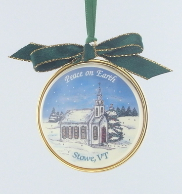 Porcelain Enamel Church Ornament