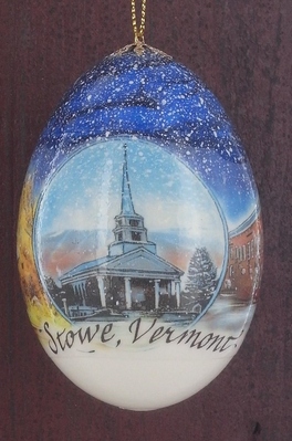 Real Egg Stowe Vermont Ornamnet