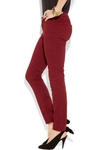 Mid Ride Skinny Twill in Merlot