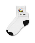 Miami Marlins Short Crew Roll Down Sock
