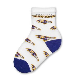 Baltimore Ravens All Over Kids Sock