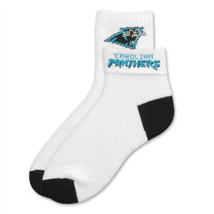 Carolina Panthers Short Crew Roll Down Sock