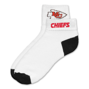 Kansas City Chiefs Short Crew Roll Down Sock