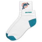 Miami Dolphins Short Crew Roll Down Sock