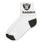 Oakland Raiders Short Crew Roll Down Sock
