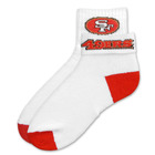 San Francisco 49er's Short Crew Roll Down Sock