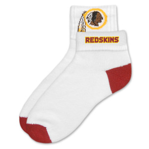 Washington Redskins Short Crew Roll Down Sock