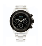Carpe Diem Bezel Watch with Clear Band