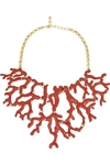 22 Karat Gold Plated Coral Inspired Necklace