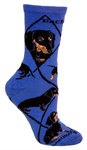 Dachshund, Black on indigo PH1188