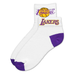 Los Angeles Lakers Short Crew Roll Down Sock