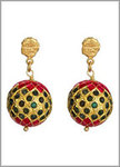  22 Karat Gold Earrings with Jade