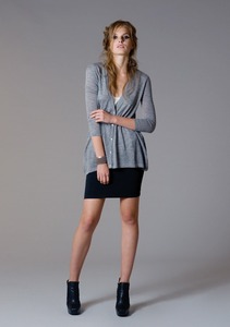 Criss Cross Back V Neck Cardigan