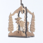 3D Wooden Moose Ornament