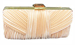 Pleated Satin Clutch