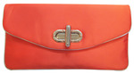 Satin with Turnlock Clutch