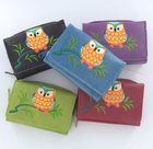 Embroidered Owl Wallets