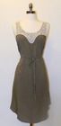 Embroidered Top Racerback Dress - Green