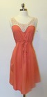 Embroidered Top Racerback Dress - Coral