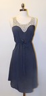 Embroidered Top Racerback Dress - Blue