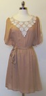 Brown Dress with Embroidered Top