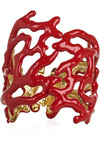 Coral Enamel Cuff
