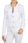 White Slim Fit Denim Jacket
