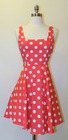 Polka Dot Dress - Coral